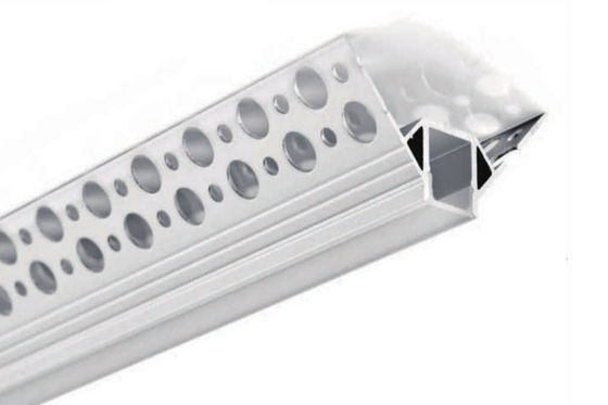 13mm IP20 LED Linear Light Corner Recessed Trimless Led Aluminium Profile